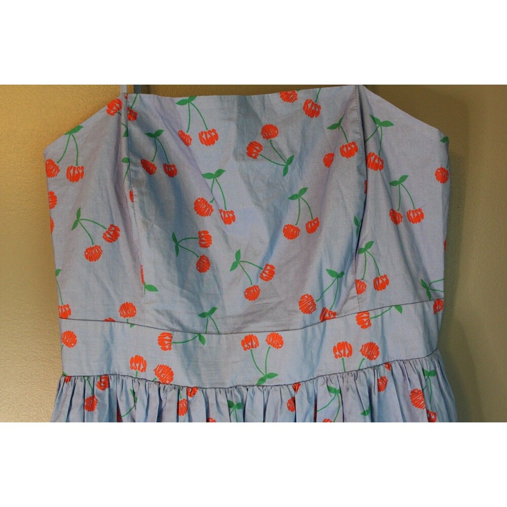 Pinch Boutique Dress Tank Cherries Blue Size Large NEW With Tags - Picture 3 of 10